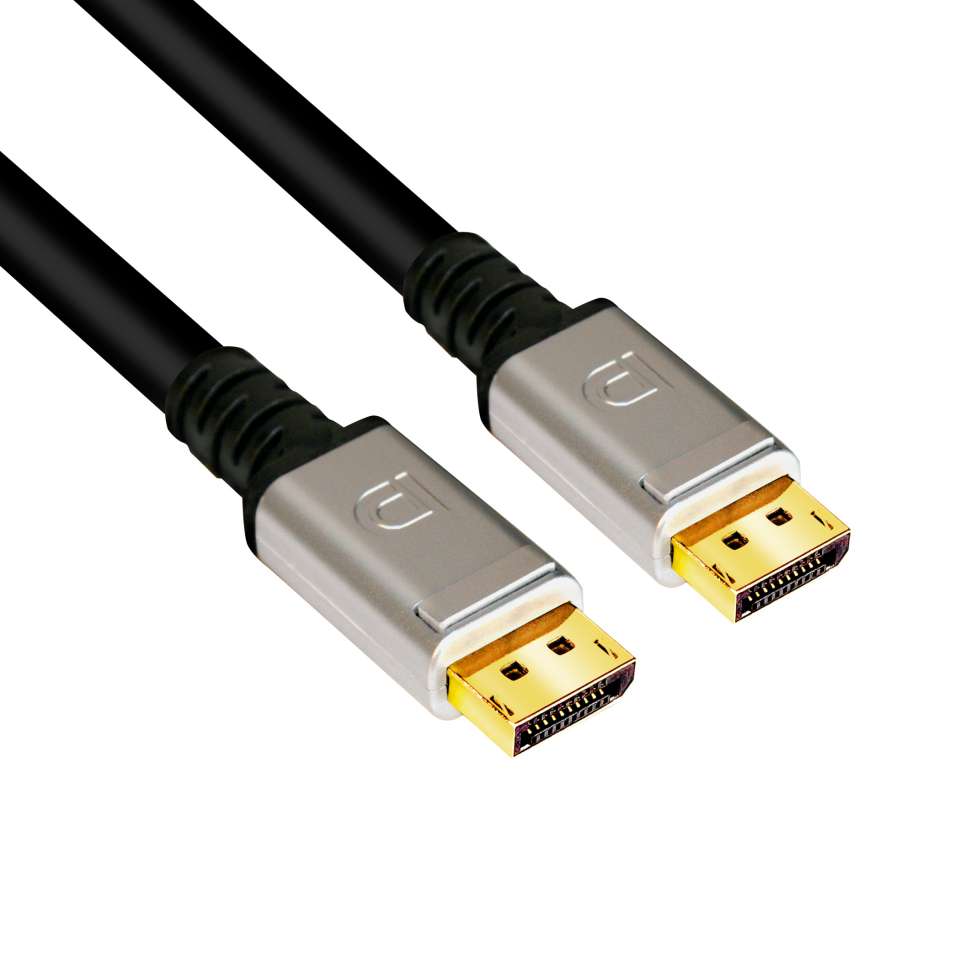 CABLE CLUB 3D CAC-1069 - DISPLAYPORT™ 1.4 HBR3 CABLE MALE / MALE 4 METERS/13.12FT. 8K @60HZ 24AWG - SILVER CONNECTOR