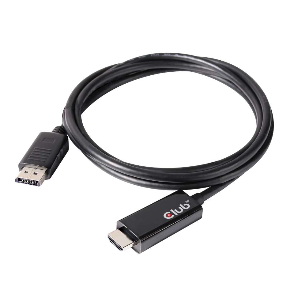 CABLE CLUB 3D CAC-1082 -  DISPLAY PORT 1.4 CABLE MALE TO HDMI 2.0B MALE 4K 60HZ HDR 2METERS /6.56FT