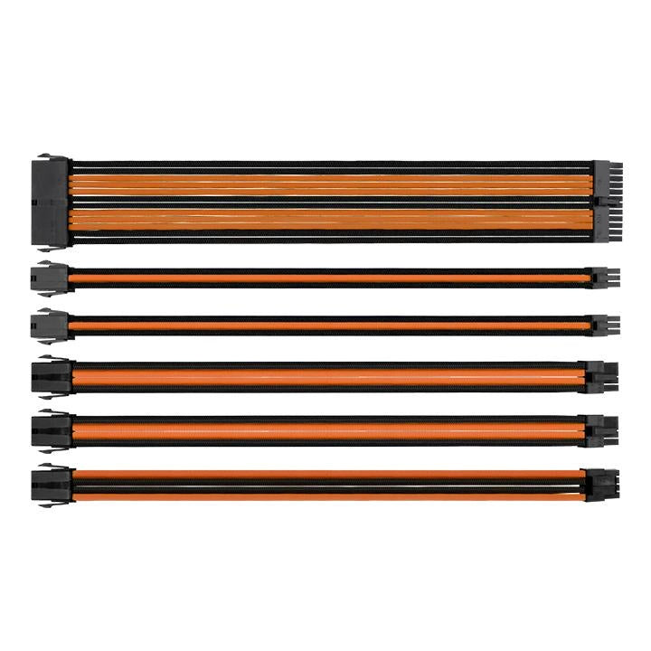 CABLE TTMOD THERMALTAKE BLACK/ORANGE 300MM COMBO FULL PACK