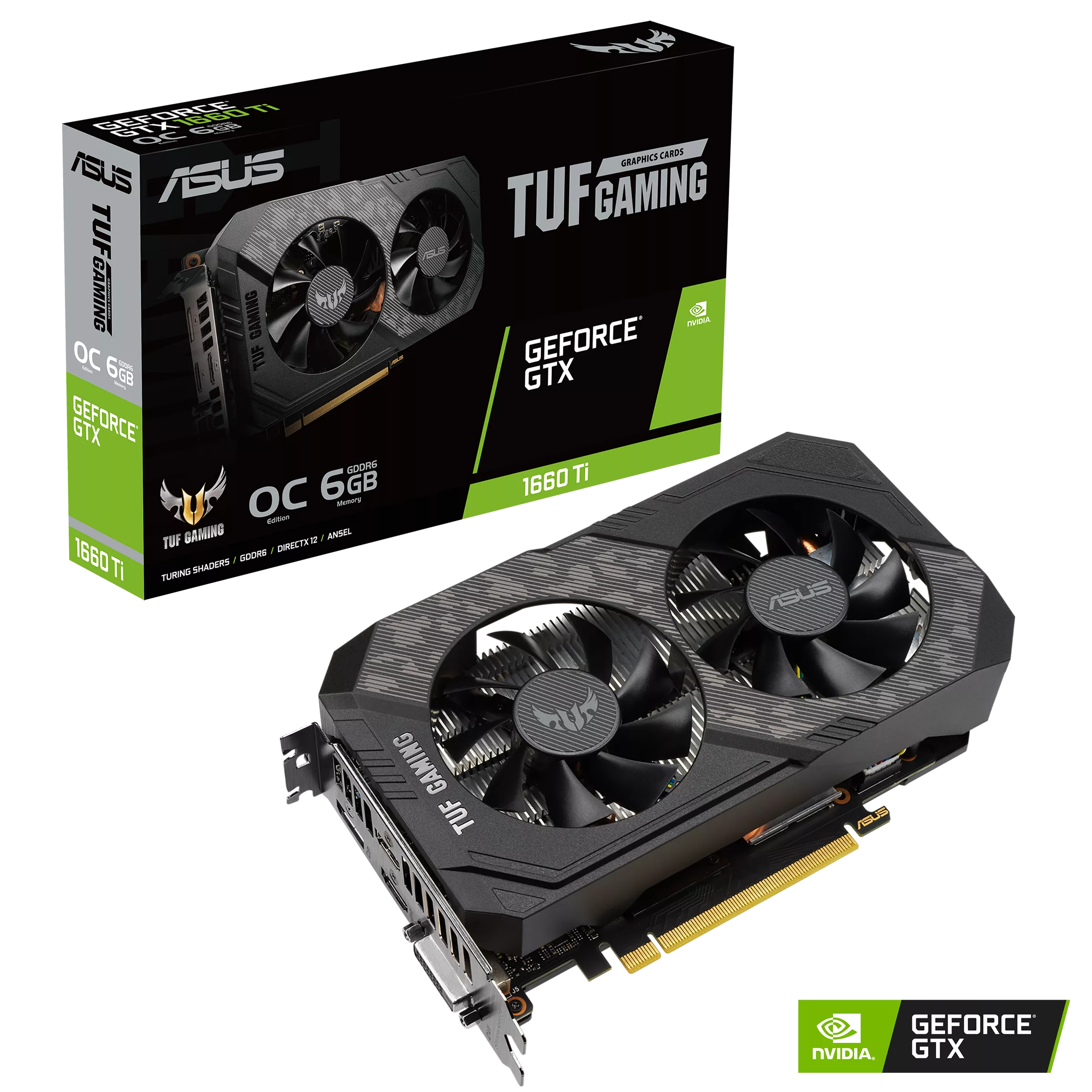 CARTE GRAPHIQUE ASUS TUF GAMING GTX 1660TI OC 6GB GDDR6 EVO